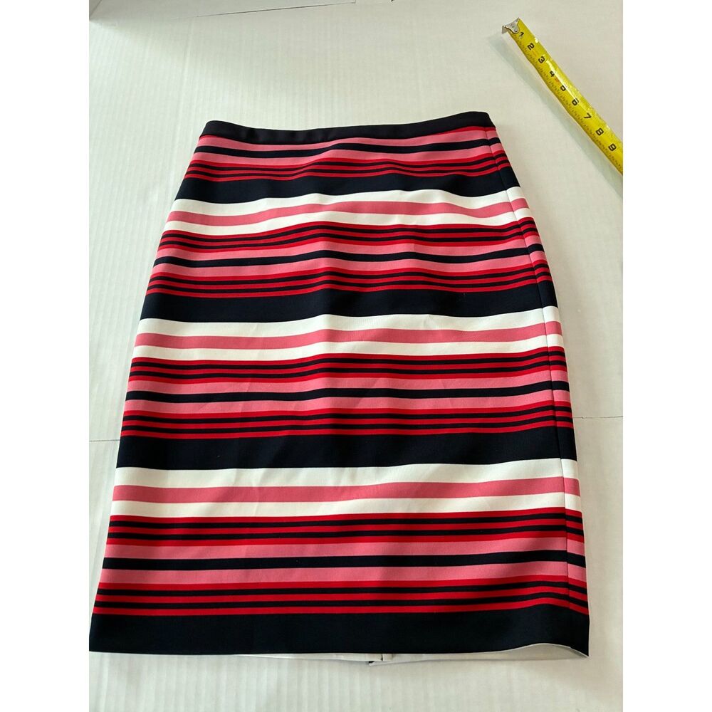 The Limited Women’s Size 2 Striped Pencil Skirt Pink Red Black White Career
